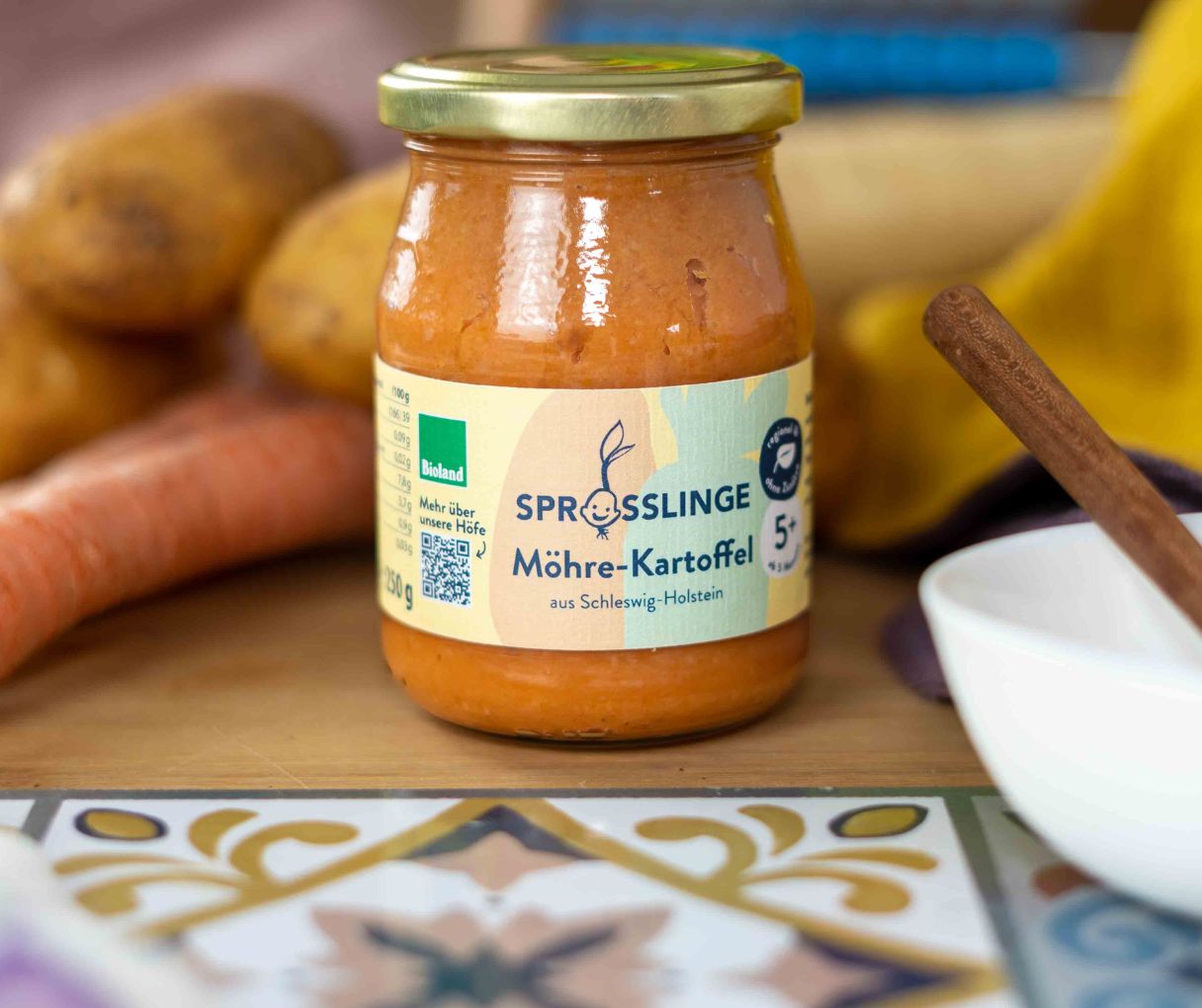 Organic baby porridge carrot-potato - reusable jar